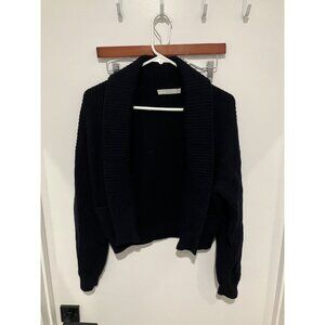 Vince Women's Wool/Cashmere Blend Pocketed Cardigan, Navy, XS
